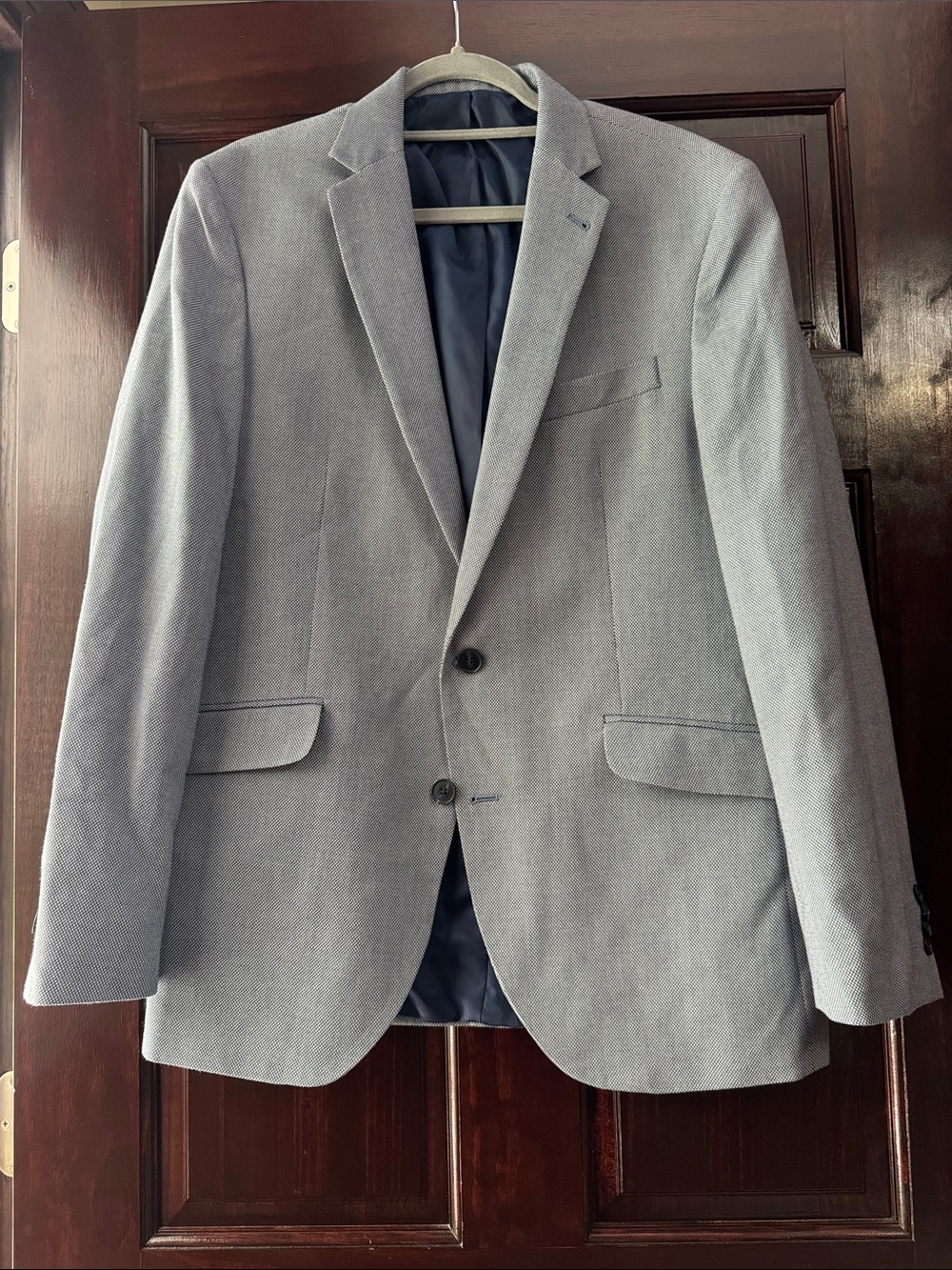 Kenneth Cole Reaction Light Gray Two-Button Sport Coat